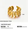Taina anel de concha de aço inoxidável transfronteiriço feminino não desbota elegante nicho luxo leve anel de titânio banhado a ouro 18k