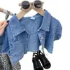 Ropa de Verano para Niñas Ancorelala Moda Top de Mezclilla Prendas de Abrigo Vestido de Tirantes Floral Conjunto de Dos Piezas