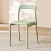 Silla de Plástico para Exteriores Silla con Respaldo Engrosado Silla de Ocio Comercial para el Hogar Silla de Comedor Moderna Simple Exterior de Ocio