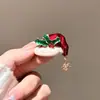 Broche de estrella para gorro de Navidad inspirado en la moda europea y americana, un accesorio versátil y elegante para la ropa de mujer, que ofrece un look único y con estilo