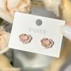 Aretes de Tuerca de Plata Esterlina S925 para Niñas Diseño Nicho Calcedonia Aretes con Cierre de Seguridad Personalidad Simple Combinan con Todo Aretes Juveniles