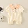 Bebê de Verão Uma Peça Novo Estilo de Algodão Puro Envoltório de Manga Curta Fina Senhora Bonito Estilo Ocidental Roupa de Bebê