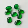 Anillo Ovalado Cara de Ágata Imitación Pasador Verde Incrustado Sensación Forma de Huevo DIY Resina Gato Ojo de Gema Material Pegatina