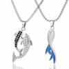 Nuevo colgante Dolphin Love para hombre y mujer, collar de cola de pez estilo Mori coreano, celebridad de internet, colgante de nicho fresco, joyería de moda