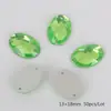 50 Accesorios de Joyería de Materiales DIY Redondos Poligonales Acrílico Cosido a Mano Diamante Agujero Doble Planos Base Diamante Acrílico Caliente