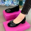 Camurça dedo redondo dedo largo dedo non-slip Oxford fundo macio superfície macia antiderrapante moda estilo coreano 22 novos sapatos de camada única para as mulheres