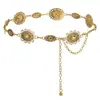 Cadena de Cintura Metálica de Hoja Nueva Accesorios para Mujer Cinturón Vestido Vestido Retro Decoración de Cinturón Personalizado Transfronterizo