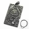 Colgante de chisme dominante, collar Kirin de monstruo de fuego, marca cuadrada para hombre, estilo retro chino, cadena de suéter para hombre, colgante de plata esterlina