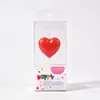 Velas de Cumpleaños con Forma de Corazón y Estrella Estilo Ins Chapado en Oro Plateado Caja Colorida Decoración para Pastel Velas para Hornear Fiesta Venta al por Mayor