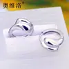 Brincos de Argola Ovello Cor de Aço, Design de Gota d'Água da Moda Nicho, Luxo Leve, Sensação de Alta Qualidade, Brincos Versáteis e Elegantes