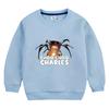 Suéter de cuello redondo de otoño para niños Charles 2023, nueva ropa para niños, estilo occidental, chaqueta de manga larga para primavera y otoño.