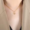 Colgante Verano Xiangfeng doce constelaciones Aries león gitano estrella collar de acero de titanio chapado en oro real de 18 quilates