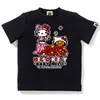 Camiseta de manga corta de la marca japonesa de moda BAPE, peso pesado de verano 240g algodón puro, camuflaje de cabeza de mono, tiburón mono, venta al por mayor transfronteriza