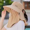 Cubrebocas Integral para Mujer, Sombrero de Alta Gama con Protección Solar, Máscara para Cuello de Verano, Sombrero de Sol Integrado, Sombrero de Sol para Ciclismo al Aire Libre