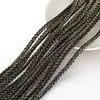 2024 Nuevo Color Dorado Hilo Trenzado de Cuerda de 4 Hilos 5mm DIY Pulsera de Alambre Semi-Terminada Accesorios de Joyería de Cuerda de Cuero