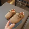 Zapatos Birkenstock Unisex para Niños Primavera y Otoño Bebé Retro Suela Suave Zapatos de Cuero Simples Antideslizantes Resistentes al Desgaste Zapatos Individuales