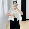 Casaco Sanzhai de comércio exterior para mulheres outono 2023 novo cor sólida versátil estilo ocidental que rejuvenesce casaco plissado irregular para mulheres