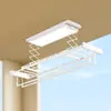 Secador de roupas elétrico para uso doméstico, varal dobrável para edredons, varal telescópico ajustável, varal de varanda inteligente com elevação automática
