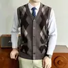 Suéter cárdigan para hombre Invierno Manga larga de un solo botón Tejido Ropa para hombre Chaqueta de punto jacquard engrosada Ropa para papá