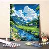 Pintura a Óleo Digital de Verão DIY Paisagem Rural Coloração Manual Simples Alívio de Estresse Pintura para Sala de Estar de Casal