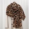 70 Estampado de Leopardo Comercio Exterior Transfronterizo Transmisión en Vivo Nuevo Otoño e Invierno Agradable al Tacto Cálido Cachemira Sintética Bufanda Estampada Versátil Chal