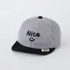 Gorra de Béisbol Suave de Ala para Bebés y Niños Pequeños, Sombrero de Sol Rayado para Niños y Niñas, Bonito Bordado de Cara Sonriente, Sombrero Versátil de Protección Solar