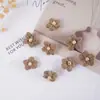 Tela de encaje colorida estilo coreano, tela de cuentas de cinco pétalos pequeños, accesorios de flores pequeñas, accesorios decorativos hechos a mano para el cabello de niñas, DIY