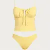 Traje de Baño Nuevo Estilo para Mujer, Verano Dos Piezas Diseño a Cuadros, Oculta el Vientre, Adelgazante, Lindo Estilo Japonés para Estudiantes y Chicas Jóvenes, Conservador para Bustos Pequeños