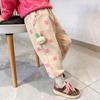 Calças de Moletom Forradas com Fleece para Meninas para Uso ao Ar Livre, Calças Jogger Espessas de Lã de Alpaca para Crianças, Modelo Soltinho Estiloso e Quente com Punhos nas Barras para o Inverno