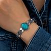 2025 Moda Europea y Americana Transfronteriza Pulsera Abierta Distintiva Bohemio Turquesa Combinable