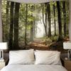 Tela de Fondo con Patrón de Paisaje Natural, Material de Tela Cepillada, Tapiz Impreso, Tela para Colgar en la Pared para Renovación de Casa de Alquiler y Dormitorio