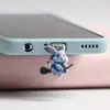 Conejo de Acrílico 2D Nuevo Montando una Escoba Adecuado Para/Tipo-C Android
