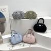 Moda Pequeño Estilo Coreano Suave Color Macaron Estilo Elegante Combinable Bolso Bowling Nuevo Estilo Bolso para Ir al Trabajo
