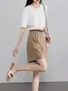 Verano 2025 Nuevos Pantalones Cortos de Traje Rectos Simples de Moda Versátiles para el Trabajo Casual Sueltos Adelgazantes para Mujer