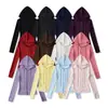 Conjunto de Ropa Deportiva de Yoga Cálida de Terciopelo Nuevo Otoño e Invierno Conjunto de Dos Piezas Versátil Sudadera con Capucha Adelgazante Chaqueta Pantalones Rectos de Pierna Ancha