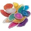 Artesanato de Pedras Preciosas Peça de Ágata Polida de Cor Mista Pedra Bruta de Cristal Natural Lote Disperso Pingente Peça de Sino dos Ventos Pequenos Enfeites DIY