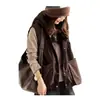Chaleco cálido acolchado de alta gama 26 otoño/invierno moda con capucha, color liso, casual, corte holgado, top versátil para mujer