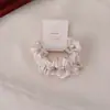 Un par de scrunchies florales de dibujos animados, simples cintas para el pelo de tela básica que no dañan el cabello, adecuados para coletas, gomas elásticas para el pelo para mujeres