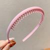 Diadema para Lavado Facial con Dientes, Antideslizante, Resistente a Aplastamientos, Diadema Sencilla tipo Pasador, Accesorio para el Cabello Esmaltado Color Morandi, Flequillo Delicado