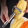 1 Pieza Pelador de Verduras 3 en 1 con Cortador Julienne y Extractor de Ojos de Papa | Hoja de Acero Inoxidable Ultraafilada | Mango Ergonómico Antideslizante | Pelador de Cocina de Alta Resistencia