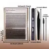 Populares Transfronterizos 10-100D Pestañas Postizas de Un Solo Racimo Curvas 10-18mm Pelo Segmentado DIY Pestañas Naturales Espesas