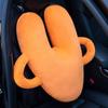 Novo travesseiro de carro de pelúcia fofo, almofada de carro, proteção de pescoço, assento de dormir, travesseiro de cintura, conveniente e confortável, atacado