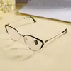 Gafas de Metal de Color Cambiante Anti-Luz Azul Tendencia Europea y Americana para Mujer Gafas Lisas de Moda Transfronterizas INS