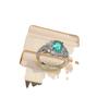 Anillo Tesoro Color Turmalina Verde Simulación Nueva en Vivo Multicapa Diamante de Alto Carbono Rosa Flor Anillo Abierto para Mujer