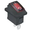 Botón de Encendido Kcd1 de Dos Pines y Dos Velocidades, Impermeable, Forma de Barco, Sin Luz, Balancín Rojo con Impresión Oi Etl, Certificado Americano