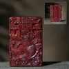 Chifre de Rinoceronte Jacarandá Dupla Face Relevo Brinquedo Isqueiro Querosene Antigo Retrô Masculino Criativo de Madeira