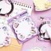 Bloc de notas lindo de Sanrio Kulomi Perro Corazón de niña Extraterrestre Notas adhesivas Notas N veces Pegatinas
