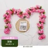Simulação Transfronteiriça Rattan de Rosa Flor Artificial Parede Tubo de Água de Ar Condicionado Rattan Decoração Arco de Casamento Flor Decorativa Enrolada Rattan