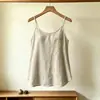 Favorecedor Chaleco Camisola de Lino para Mujer, Holgado de Verano, Ligero, Transpirable, Ropa Interior, Casual, Versátil, Top Base sin Mangas