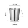 Copo Medidor Aço Inoxidável 304 Balança Copo Medidor Xícara de Café Copo Medidor para Chá com Leite Bule Copo Medidor para Assar